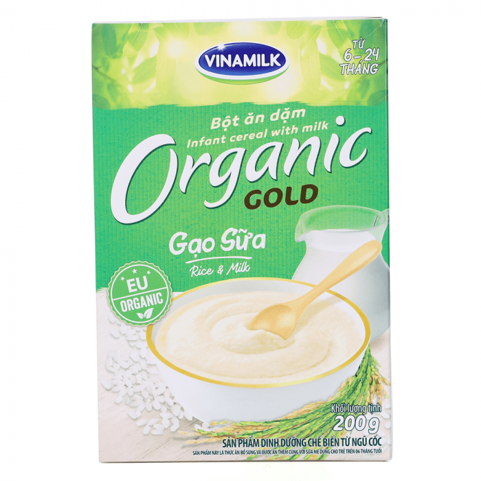 Bột ăn dặm Vinamilk Organic Gold gạo sữa ảnh 1