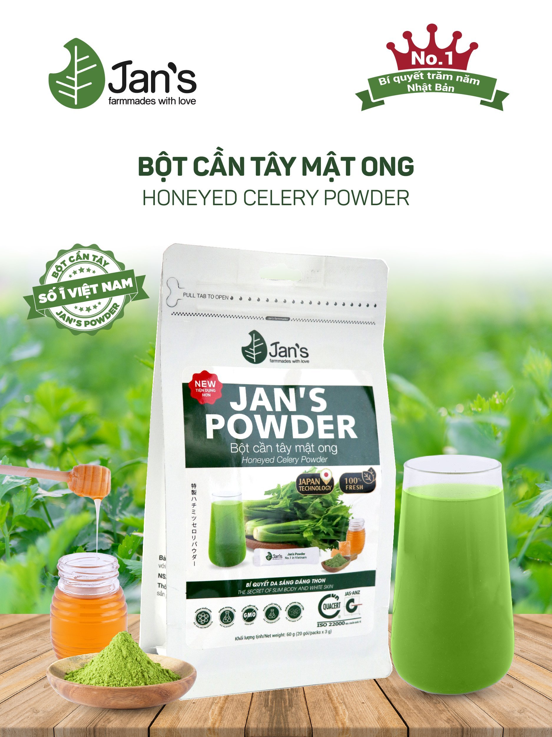 Bột cần tây sấy lạnh Jan’s Powder ảnh 1