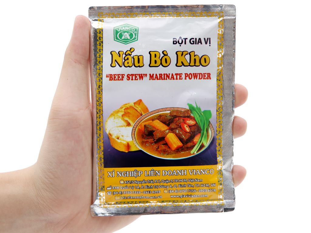 Bột gia vị nấu bò kho Vianco ảnh 1