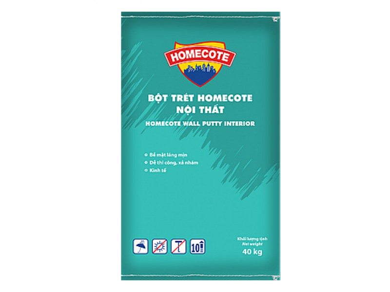 Bột trét Homecote Wall Putty interior nội thất ảnh 2