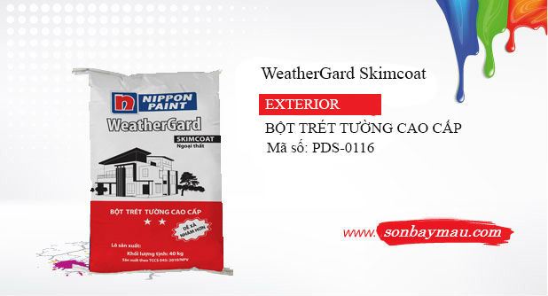 Bột trét tường Nippon Weathergard Skimcoat ảnh 2