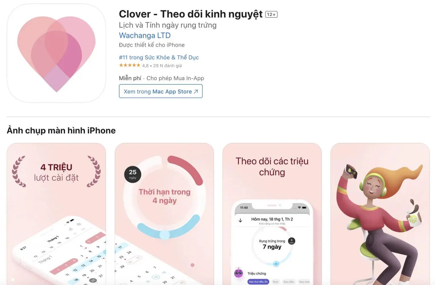 Clover - Theo dõi kinh nguyệt ảnh 1