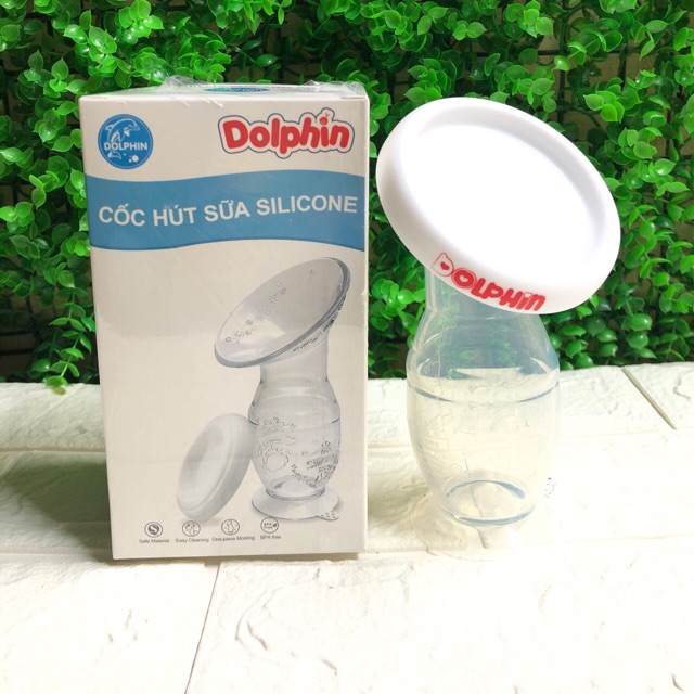Cốc hút sữa và hứng sữa silicone Dolphin ảnh 2