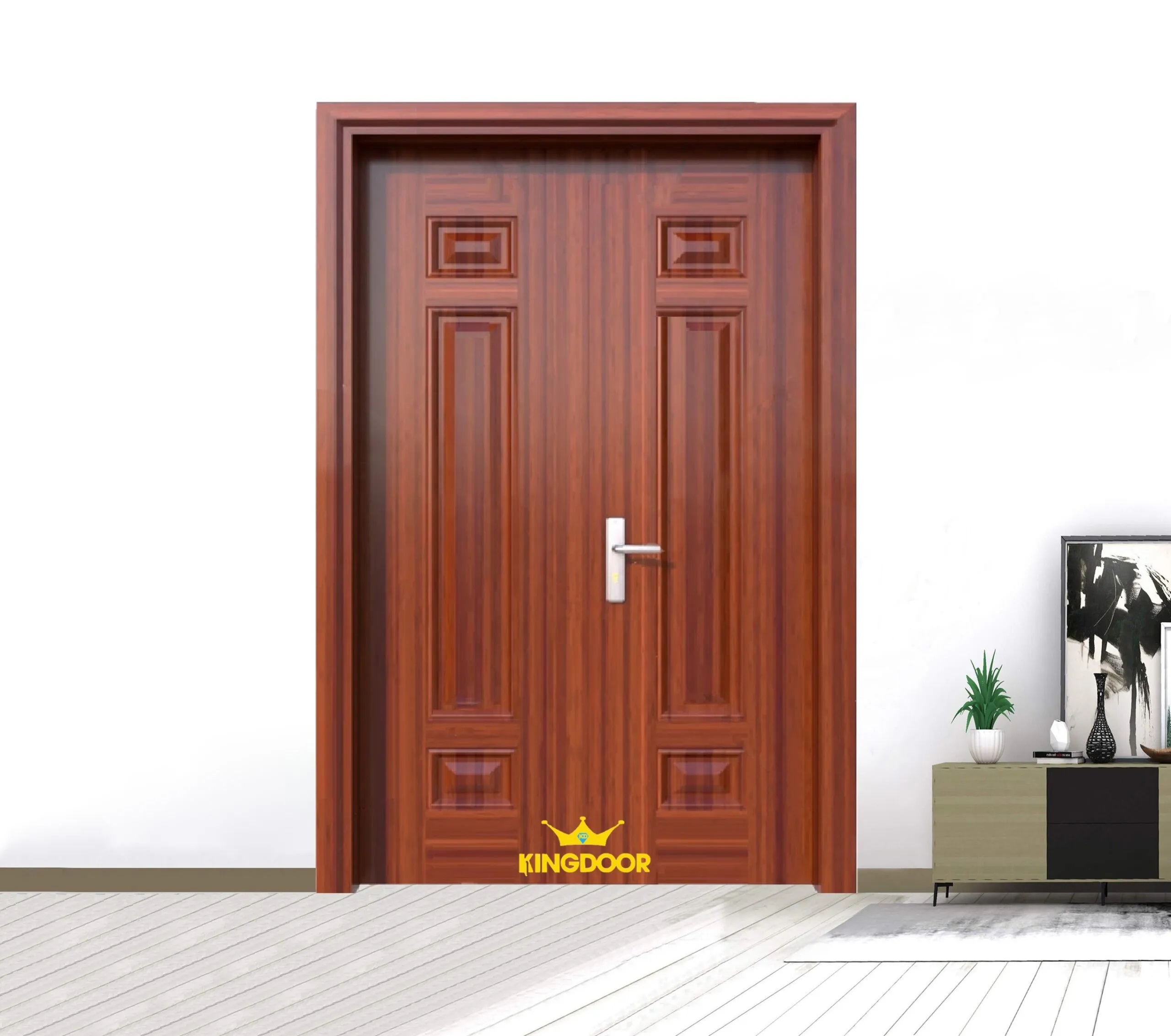 Cửa thép vân gỗ KingDoor ảnh 1