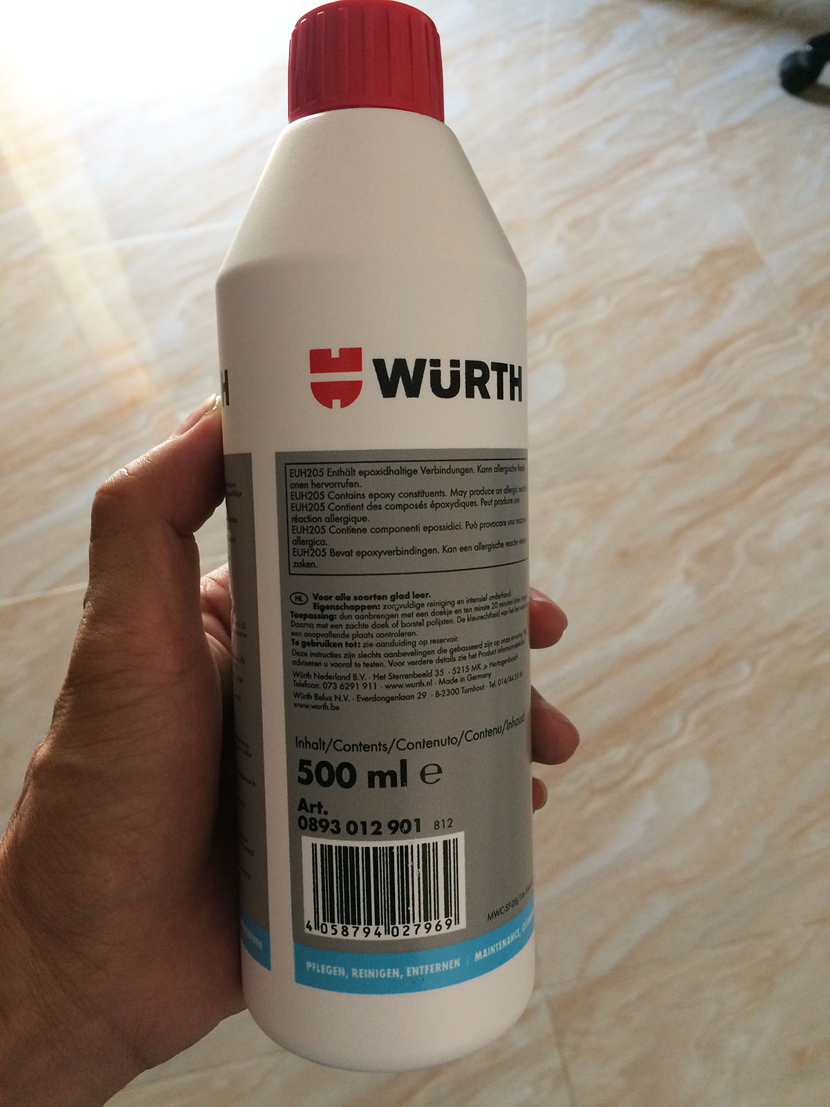 Dung dịch bảo dưỡng da Wurth Leather care ảnh 1