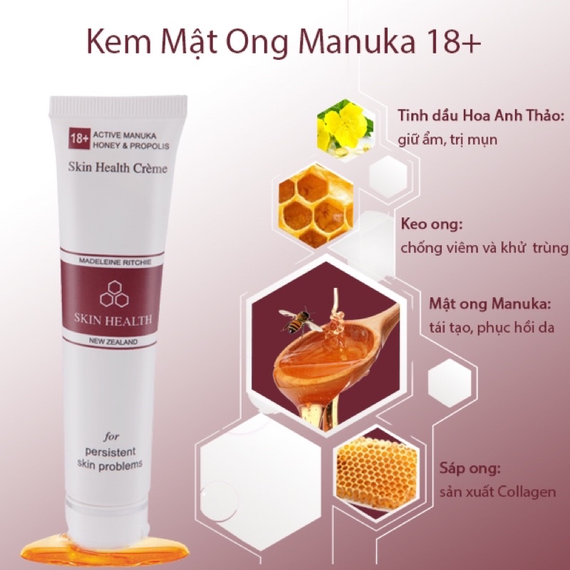 Kem Mật Ong Manuka 18+ Skin Health Crème ảnh 1