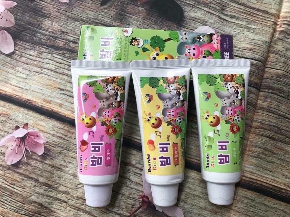 Kem đánh răng trẻ em Bambi Kids Hàn Quốc ảnh 2