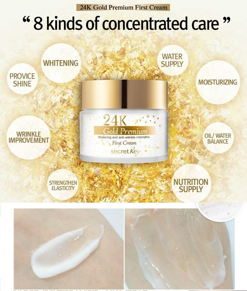 Kem dưỡng da vàng 24k Gold Premium First Cream. ảnh 2