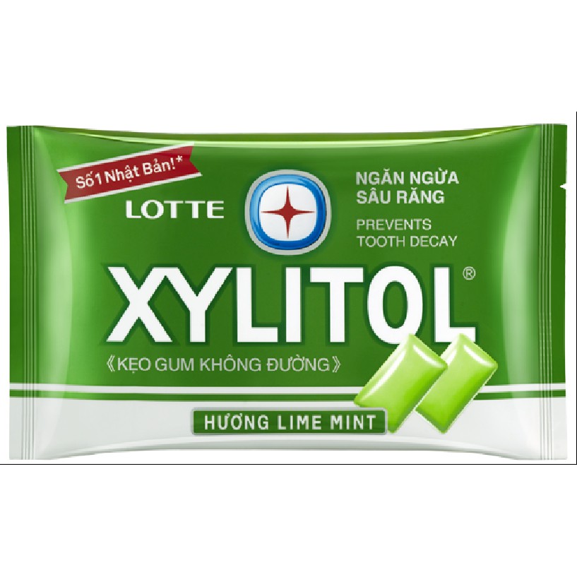 Kẹo Gum Không Đường Xylitol Lime Mint ảnh 1