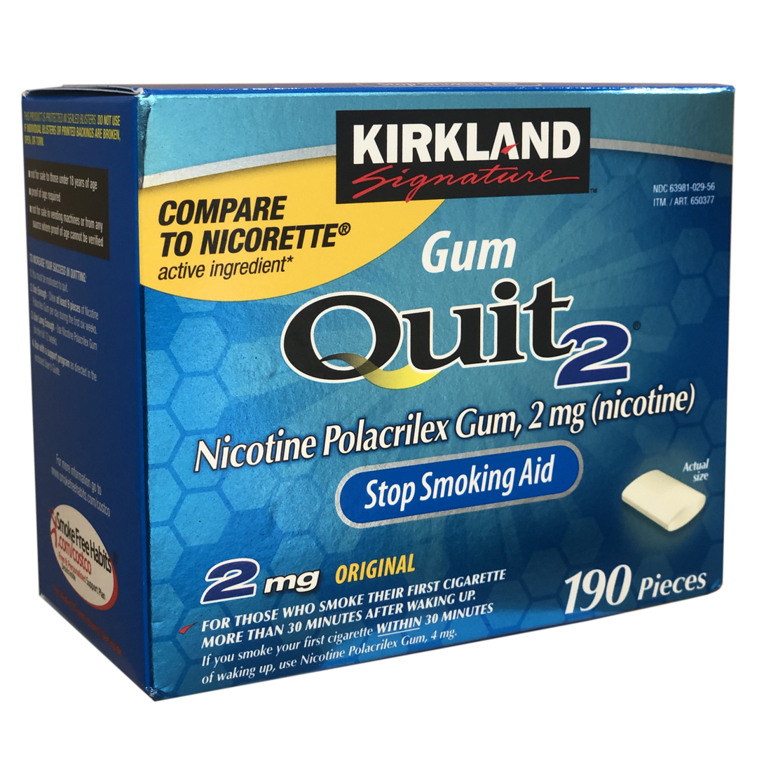 Kẹo cai thuốc lá Kirkland Gum Quit 2 ảnh 1