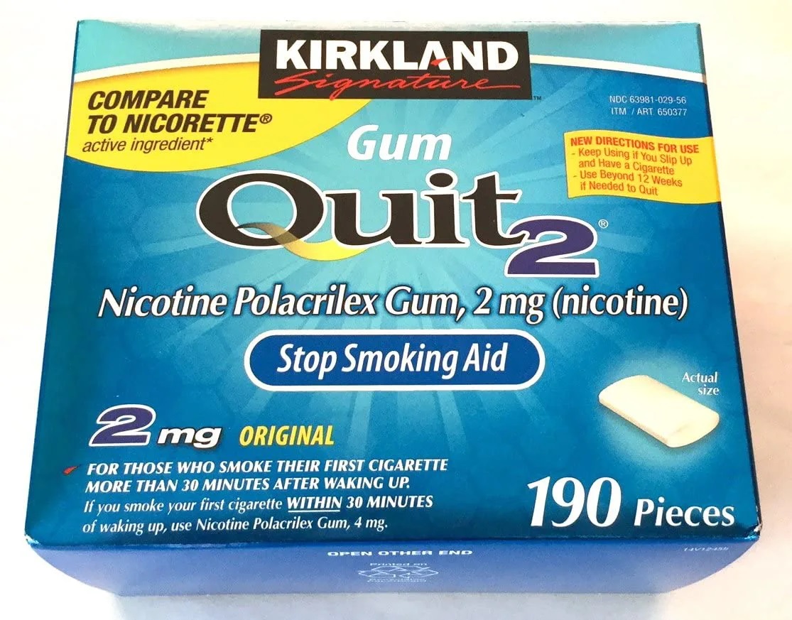 Kẹo cai thuốc lá Kirkland Gum Quit 2 ảnh 2