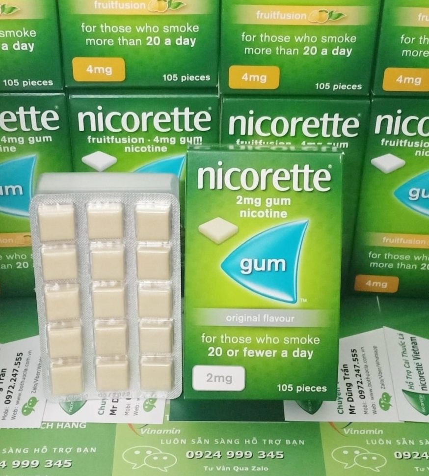 Kẹo cai thuốc lá Nicorette ảnh 2