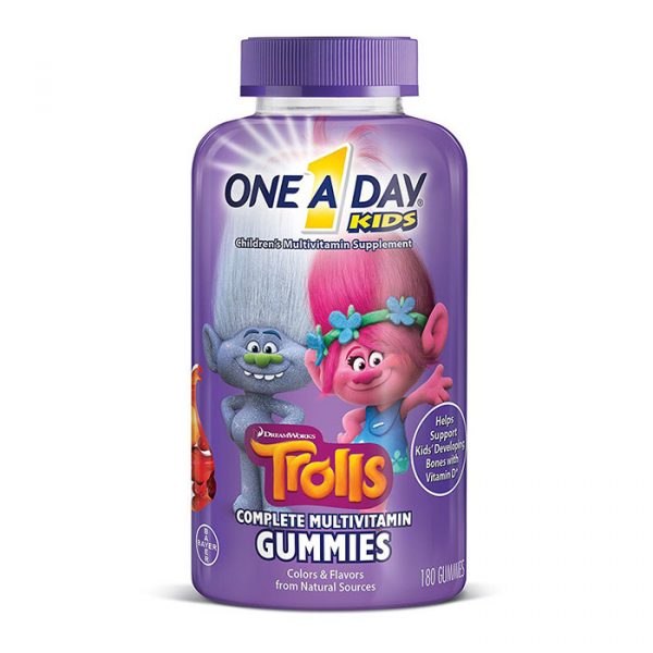 Kẹo dẻo Vitamin One A Day Kids Trolls Complete Multivitamin Gummies ảnh 1