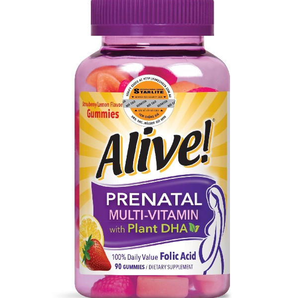 Kẹo dẻo bổ sung Vitamin cho bà bầu Alive Premium Prenatal Gummies ảnh 1