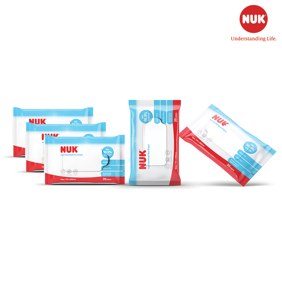 Khăn ướt diệt khuẩn NUK ảnh 1