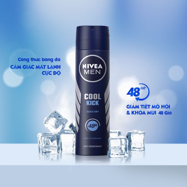 Khử Mùi Mát Lạnh Nivea Men Cool Kick ảnh 2