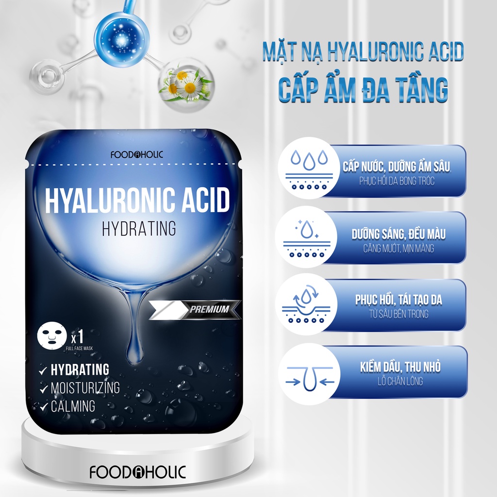 Mặt Nạ Hyaluronic Acid Cấp Ẩm Đa Tầng Foodaholic Hyaluronic Acid Hydrating Mask ảnh 1
