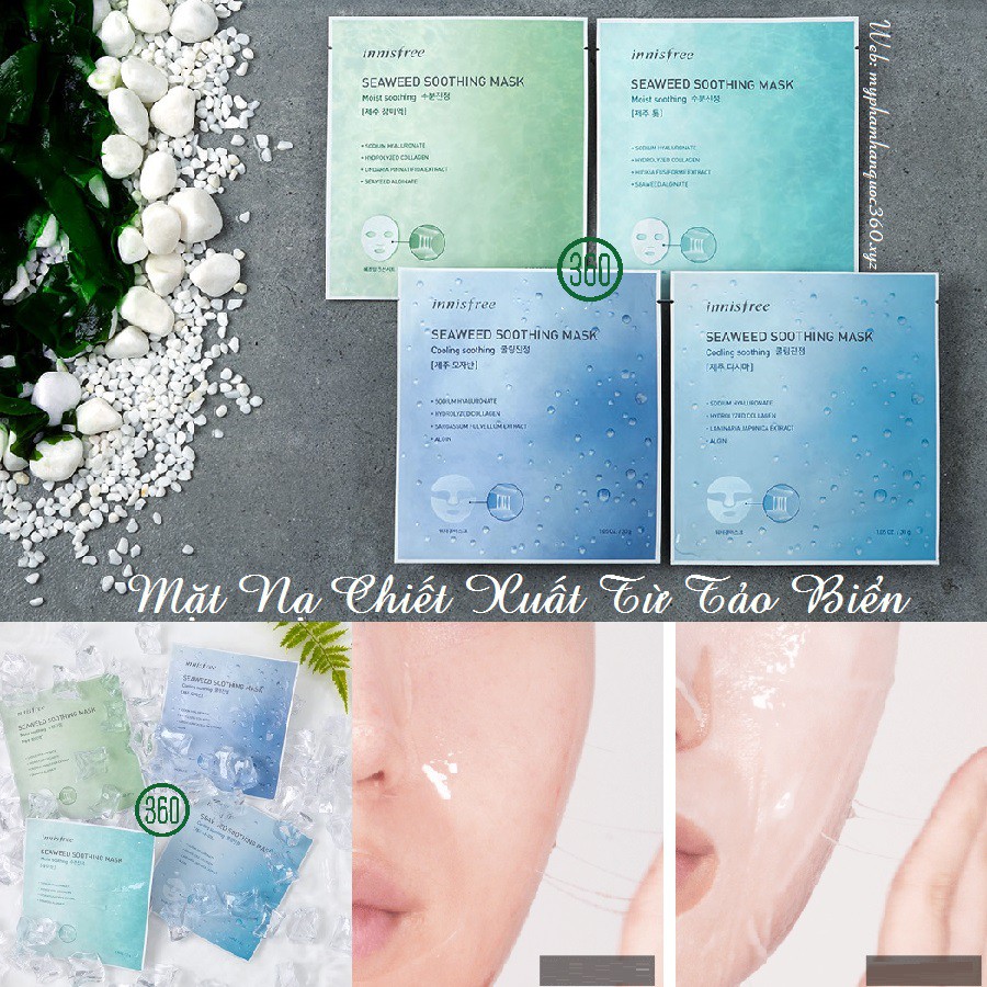 Mặt Nạ Tảo Biển Innisfree Seaweed Soothing Mask ảnh 2