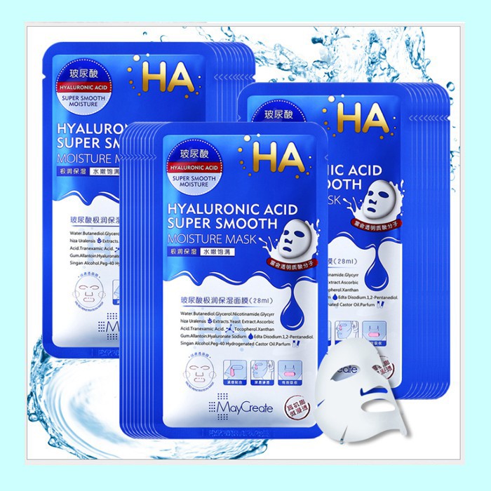 Mặt nạ dưỡng ẩm da HA Hyaluronic Acid Super Smooth Moisture Mask ảnh 1
