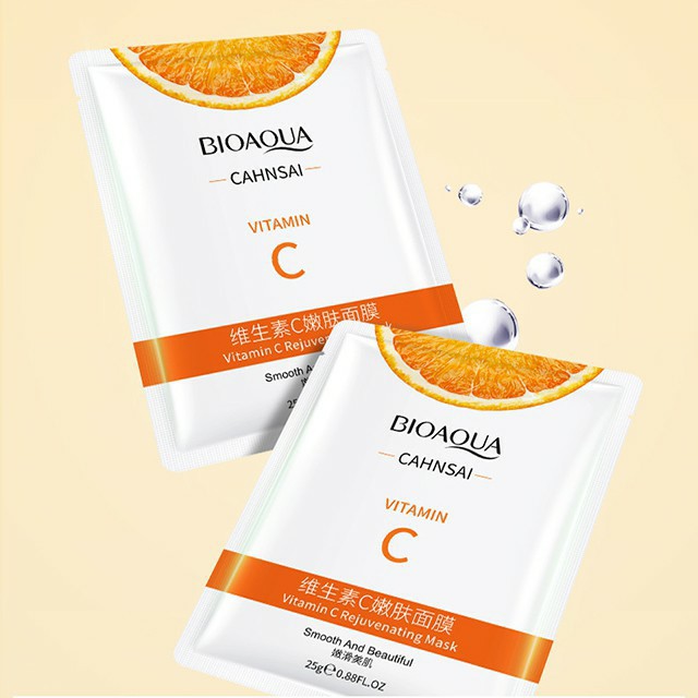 Mặt nạ dưỡng trắng Vitamin C Bioaqua ảnh 1