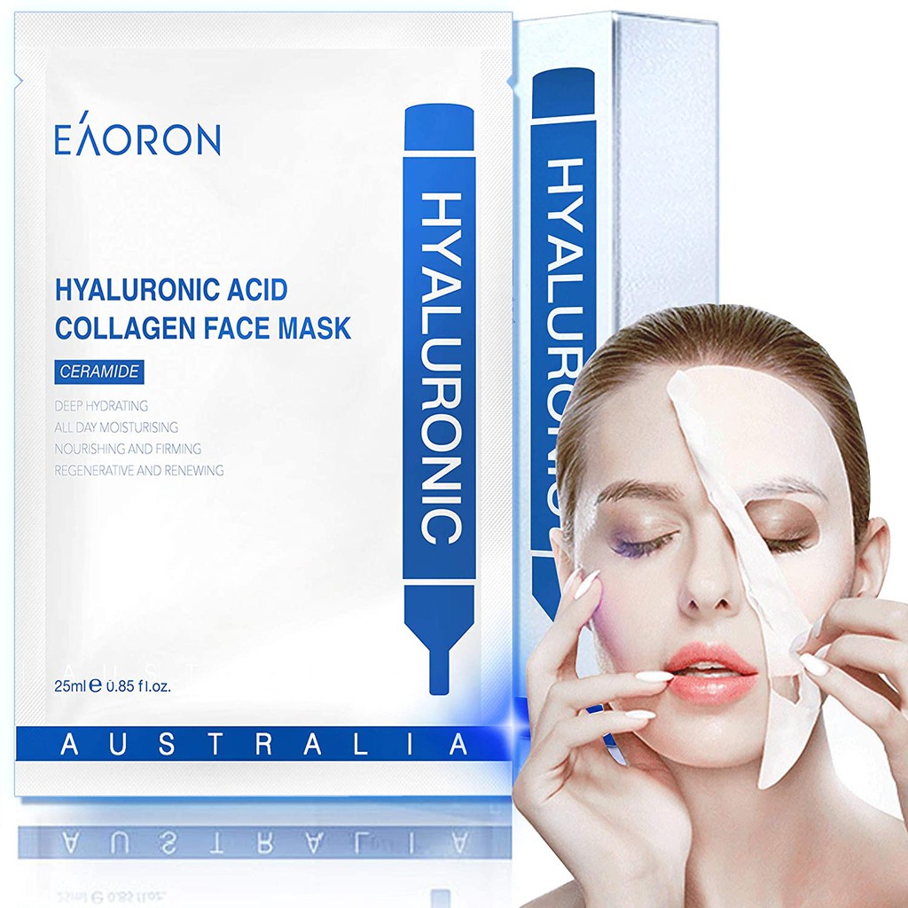 Mặt nạ trắng da Eaoron Hyaluronic Acid Collagen Hydrating Face Mask ảnh 2