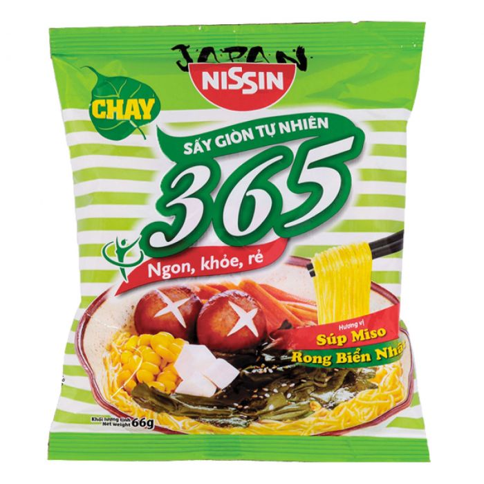 Mì Chay 365 Súp Miso Rong Biển Nhật Nissin ảnh 1