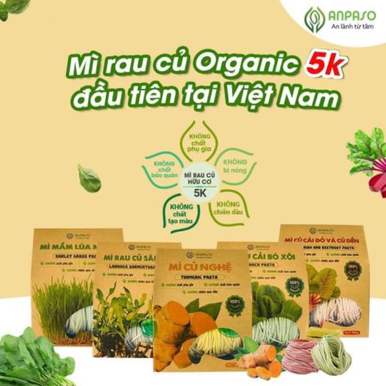 Mì rau củ organic Anpaso ảnh 1