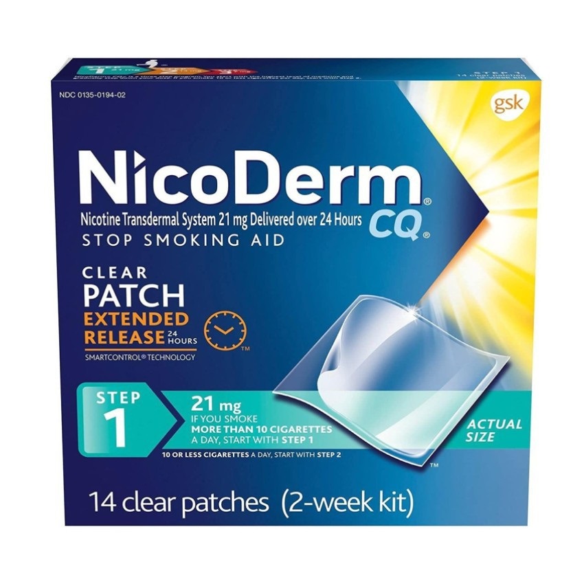 Miếng dán cai thuốc lá NicoDerm CQ ảnh 1