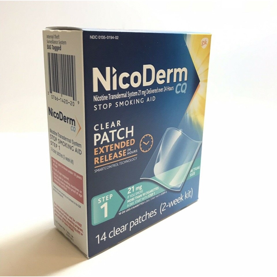 Miếng dán cai thuốc lá NicoDerm CQ ảnh 2