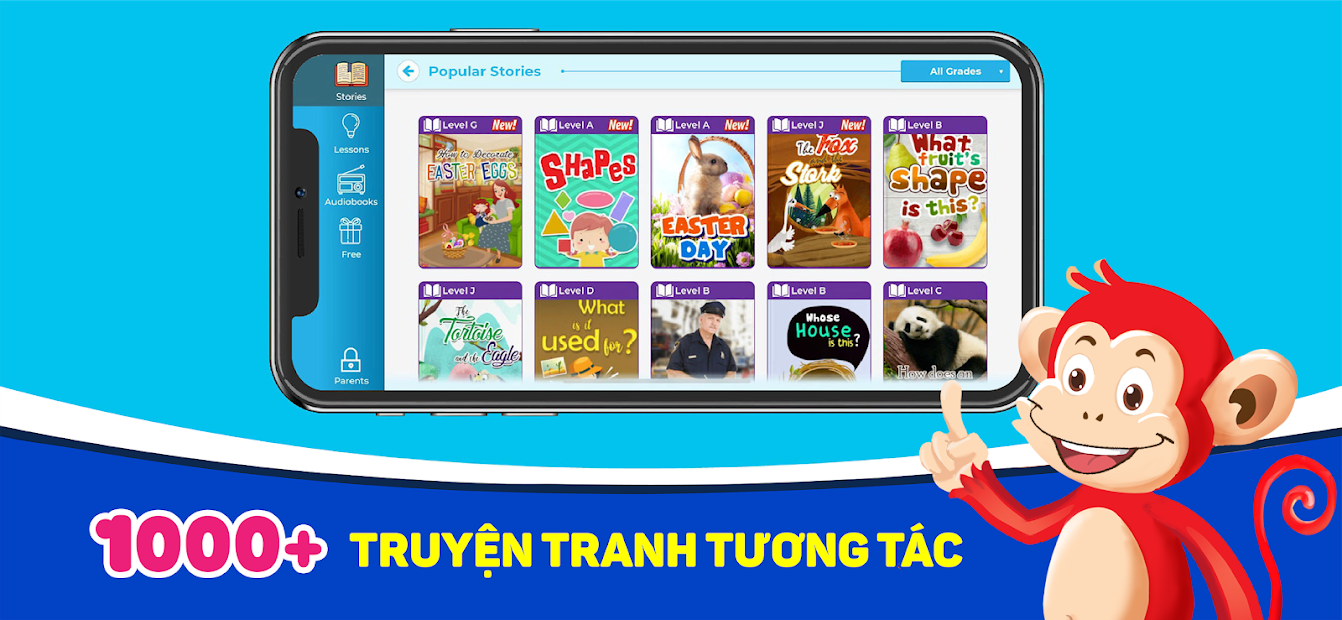 Monkey Stories: học tiếng Anh ảnh 1