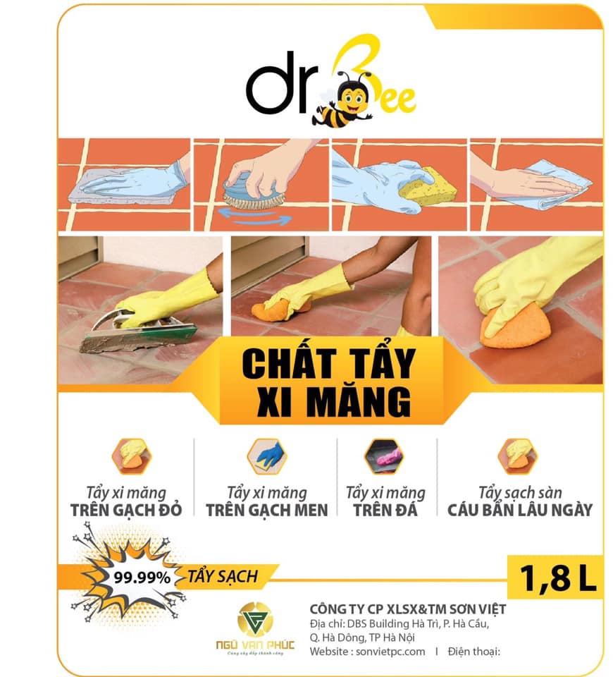 NƯỚC TẨY XI MĂNG DR BEE ảnh 2