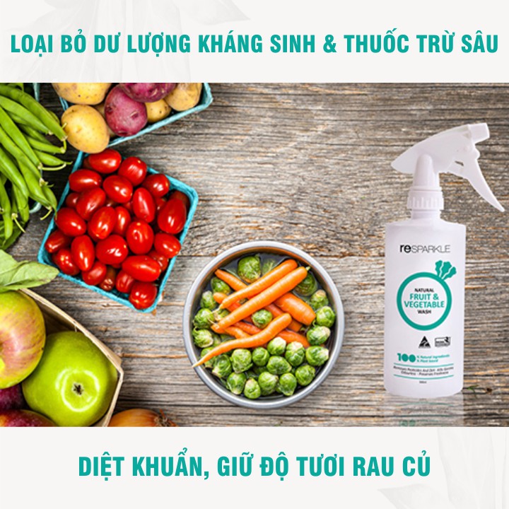 Nước Làm sạch rau củ quả Hữu cơ Resparkle ảnh 2