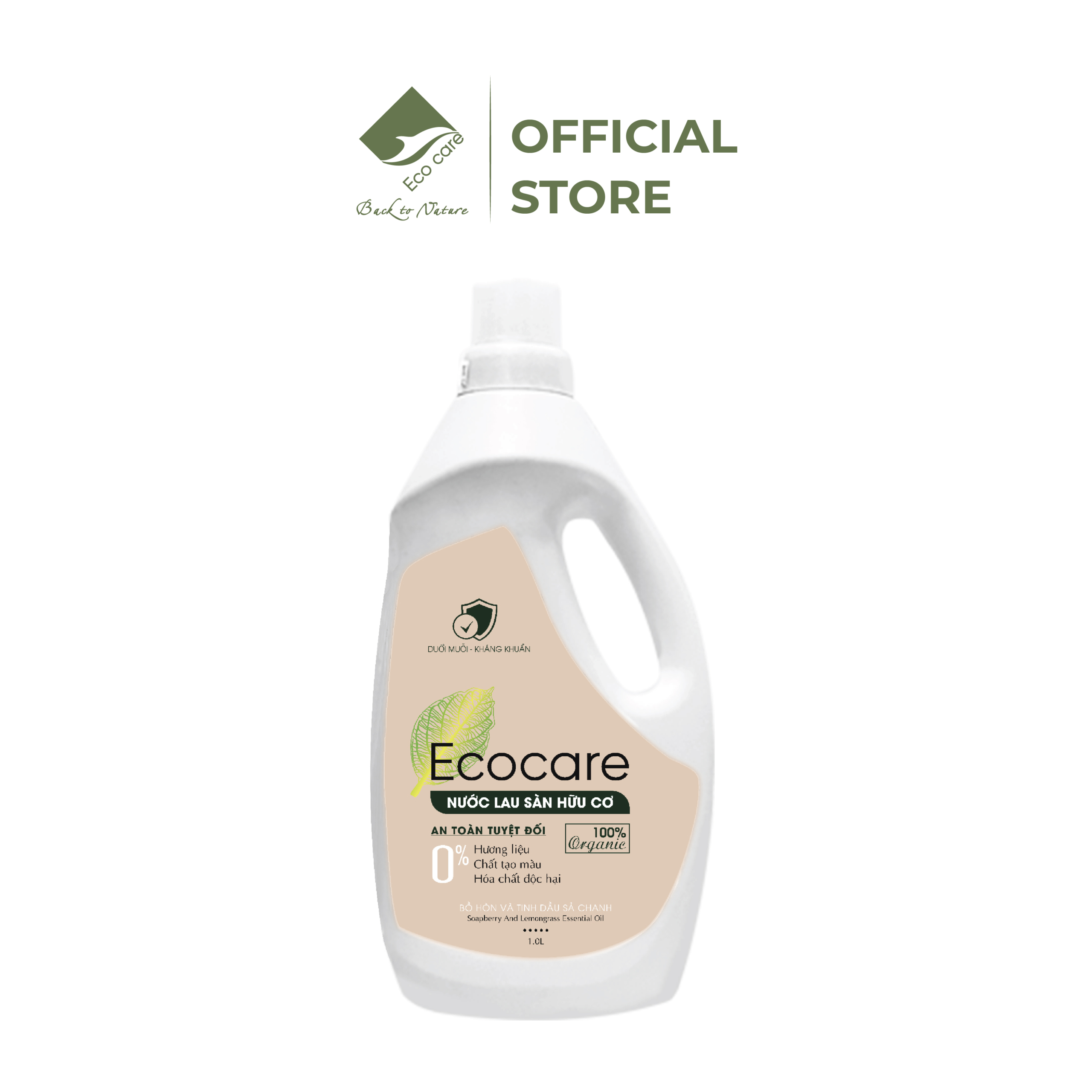 Nước lau sàn nhà hữu cơ bồ hòn (Ecocare) - hương sả chanh ảnh 2