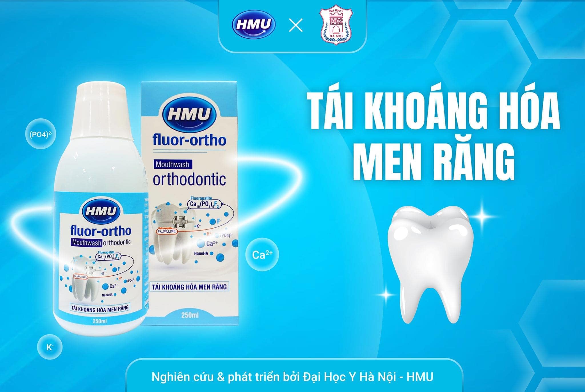 Nước súc miệng HMU Fluor Ortho ảnh 1