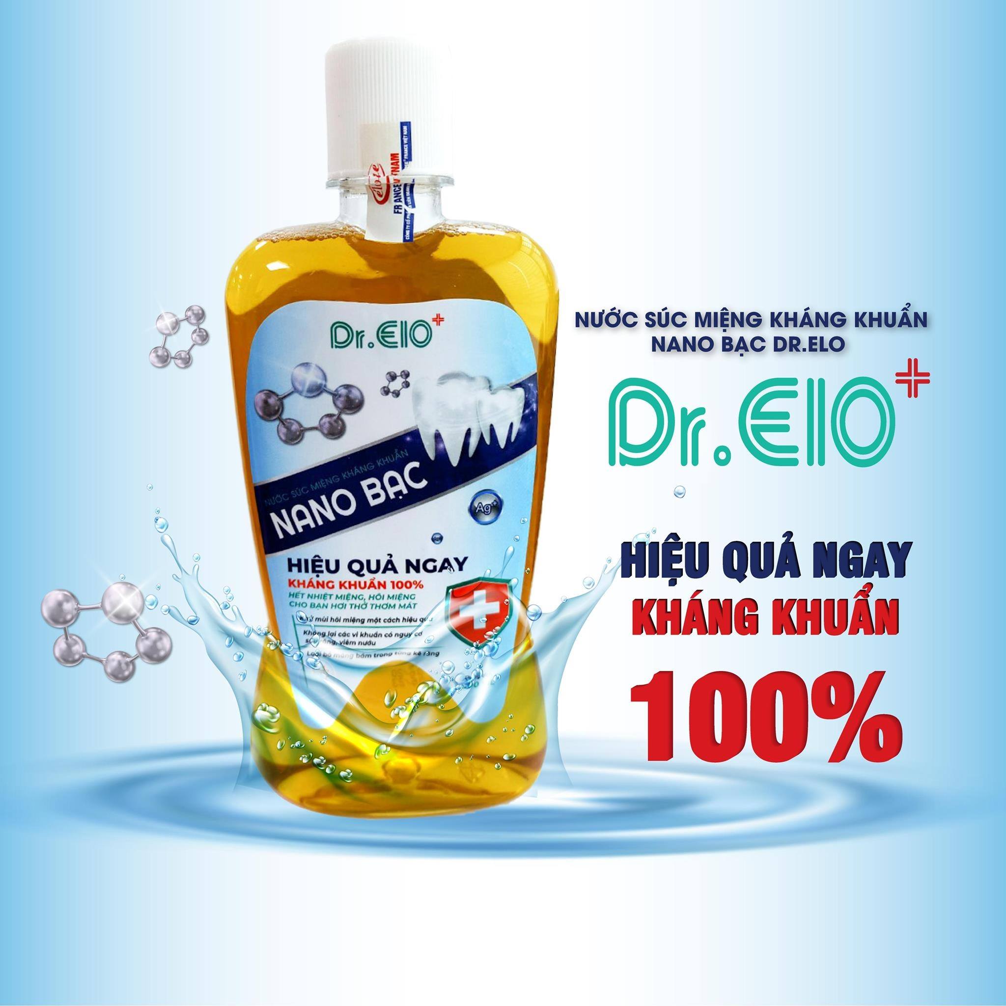 Nước súc miệng kháng khuẩn nano bạc Dr.Elo ảnh 1