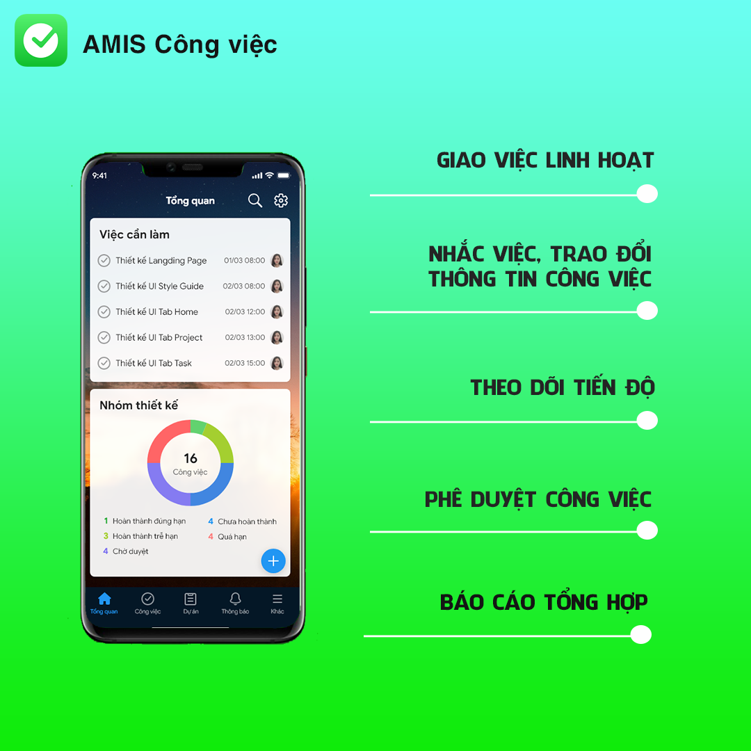 Phần mềm quản lý công việc AMIS ảnh 2