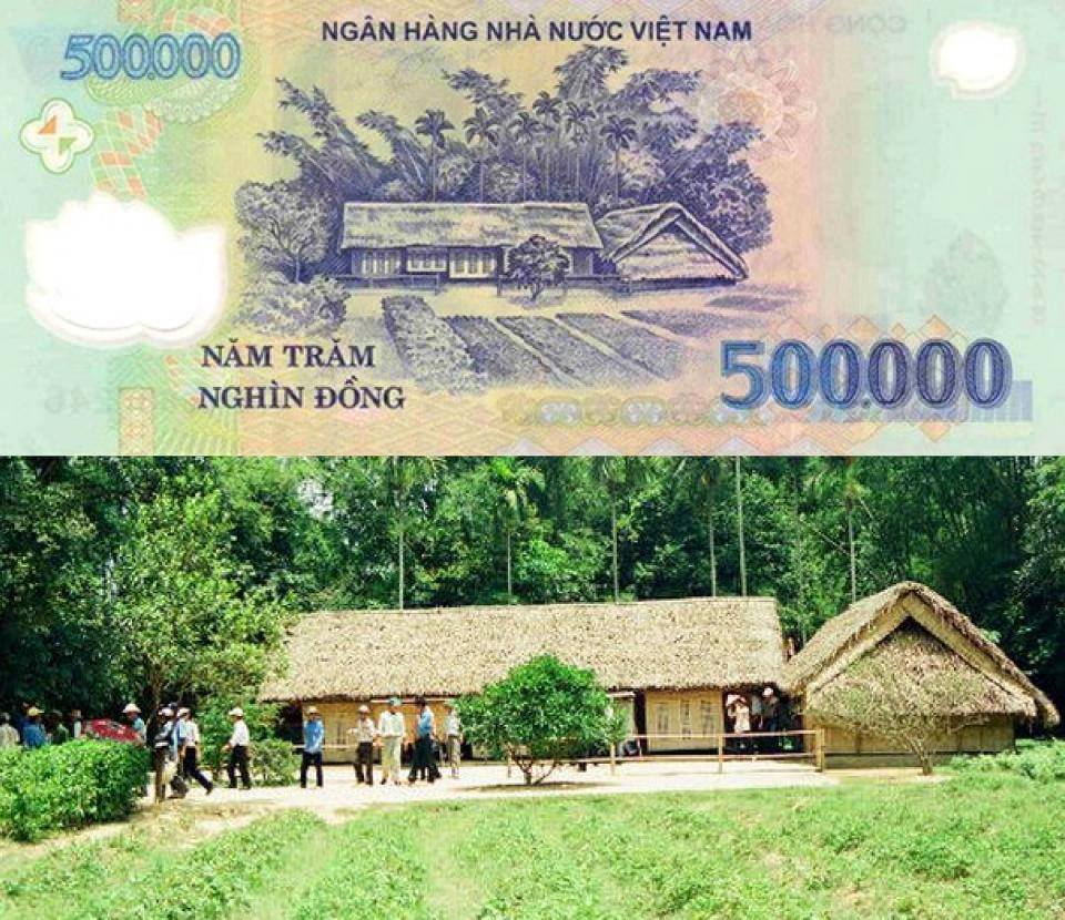 Phong cảnh nhà Chủ tịch Hồ Chí Minh ở Kim Liên - Mệnh giá 500.000 đồng ảnh 1