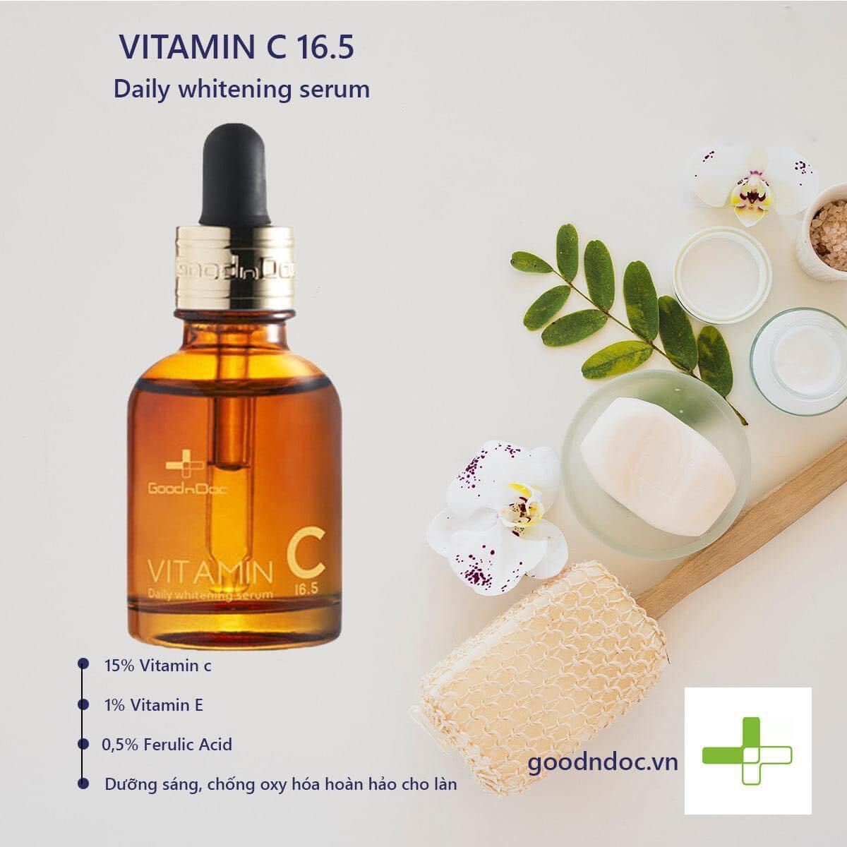 Goodndoc Vitamin C-16.5 Daily Whitening Serum ảnh 2