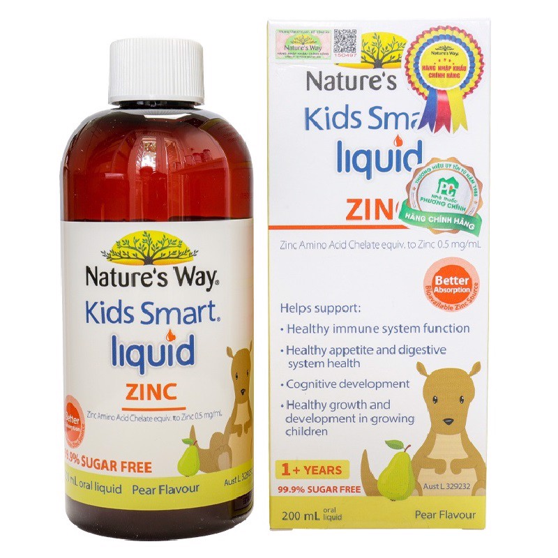 Siro bổ sung kẽm dạng nước cho bé Nature's Way Kids Smart Liquid Zinc ảnh 1