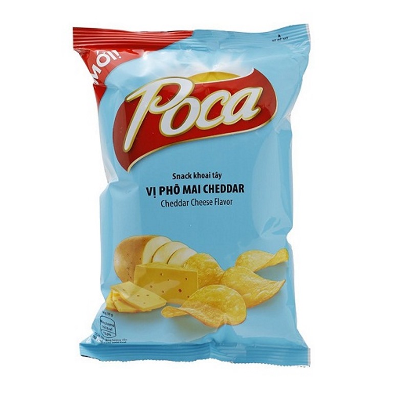 Snack Poca Khoai Tây Vị Phô Mai Cheddar ảnh 1