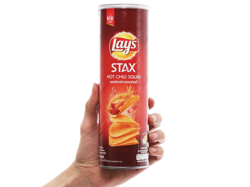 Snack khoai tây vị mực cay Lay's Stax ảnh 1