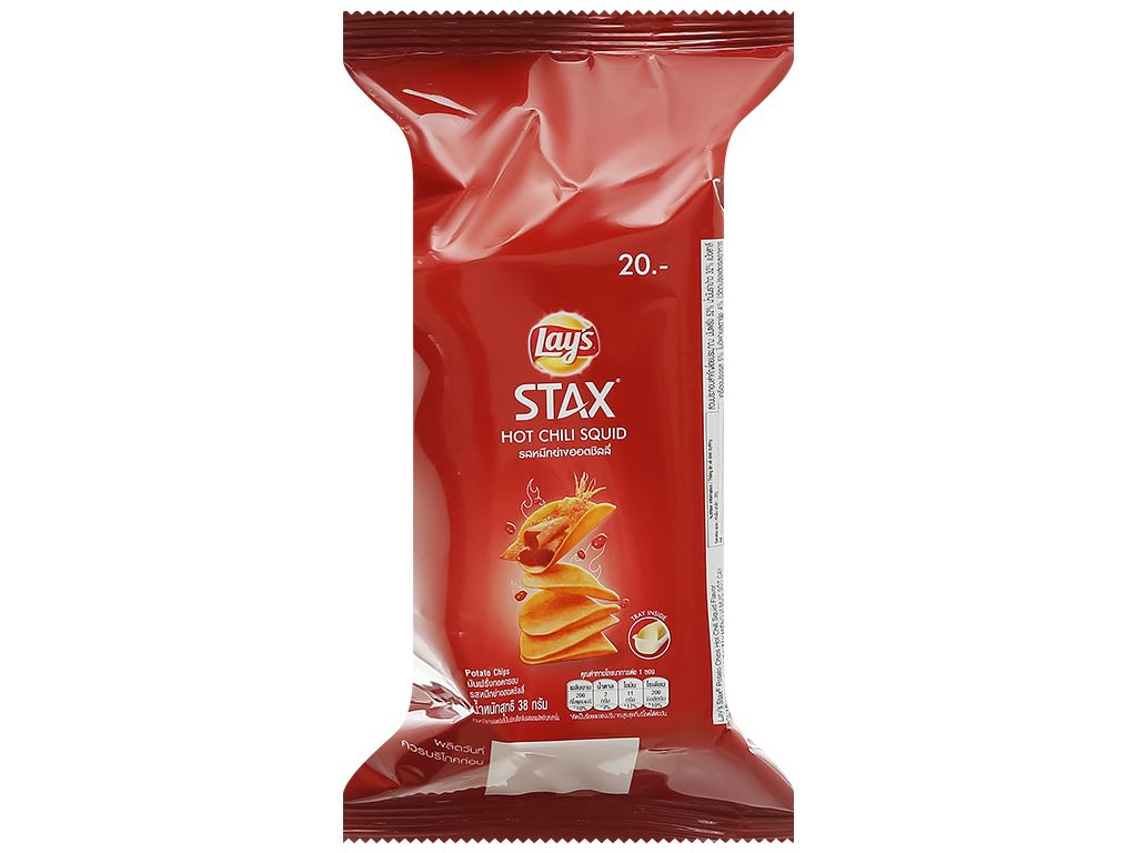 Snack khoai tây vị mực cay Lay's Stax ảnh 2