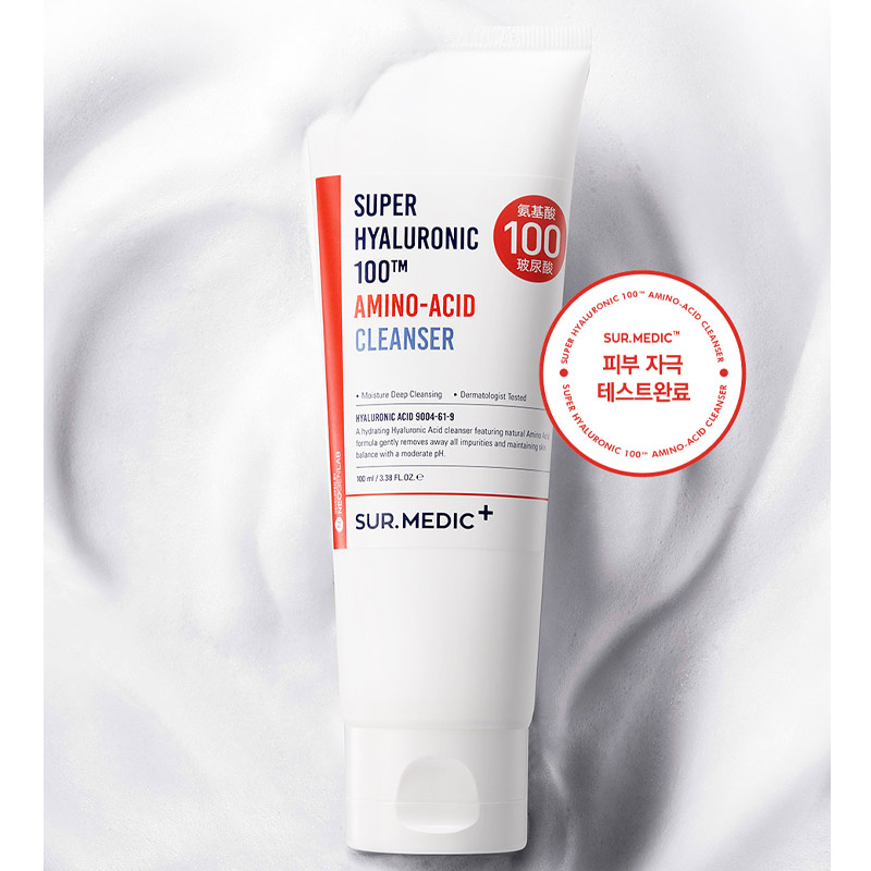 Sữa Rửa Mặt Sur.Medic+ Làm Sạch Sâu & Dưỡng Ẩm Super Hyaluronic 100™ Amino-Acid Cleanser ảnh 2