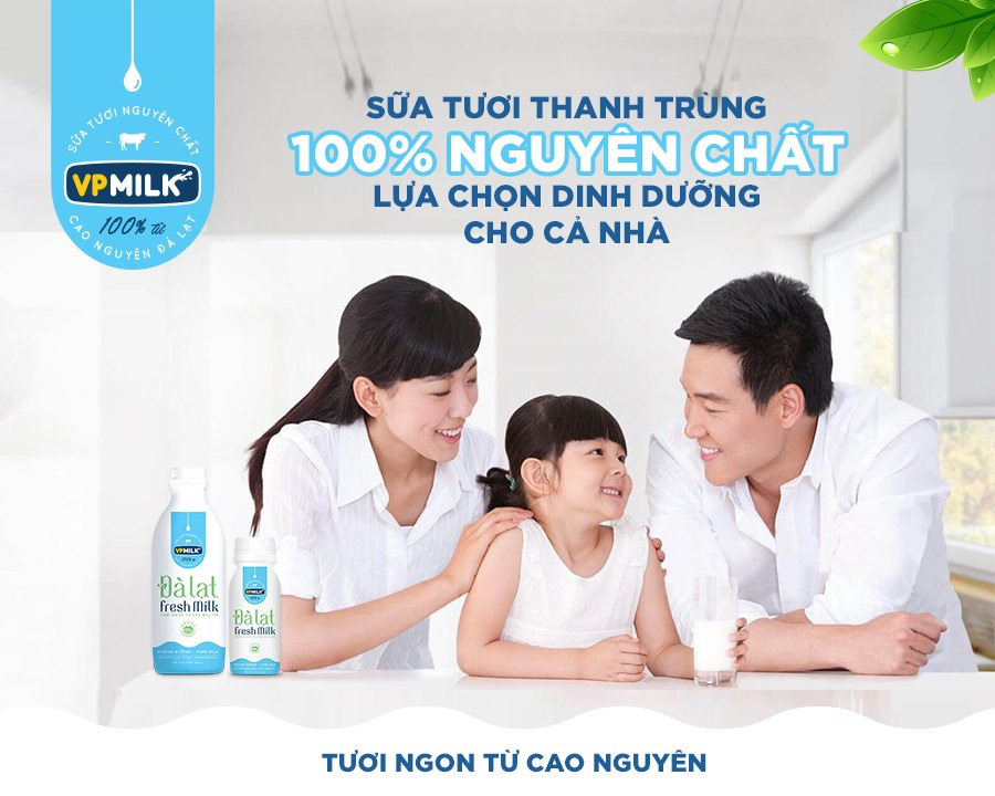 Sữa Tươi Thanh Trùng VPMilk Đà Lạt Không Đường ảnh 1