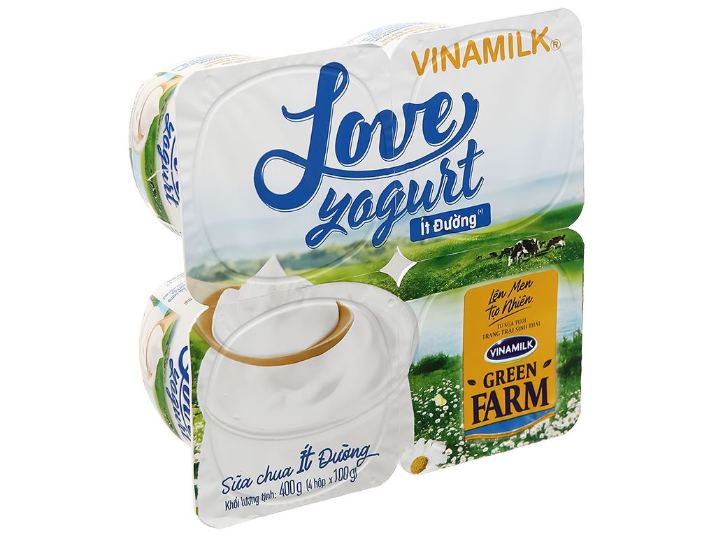 Sữa chua Vinamilk Love Yogurt Green Farm Ít Đường ảnh 2