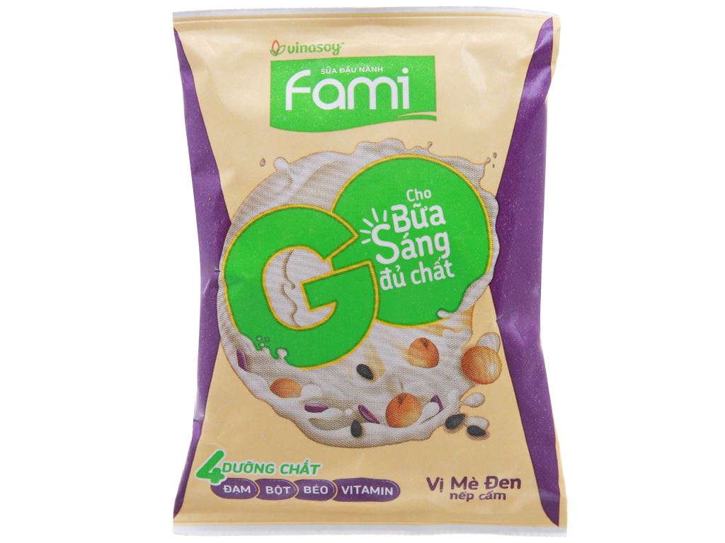 Sữa đậu nành mè đen nếp cẩm Fami Go ảnh 1