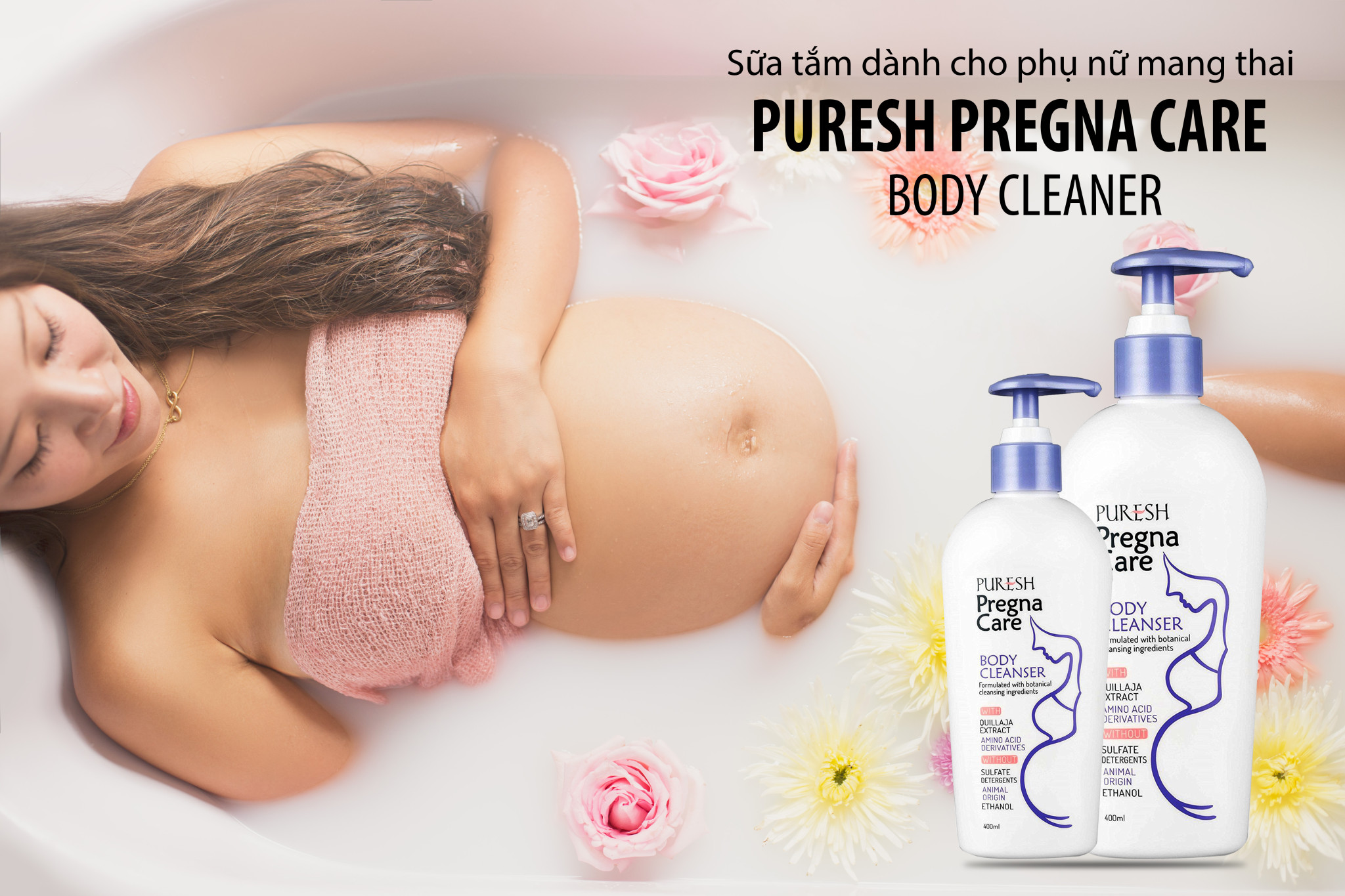 Sữa tắm cho phụ nữ mang thai Puresh Pregna Care Body Cleanser ảnh 1