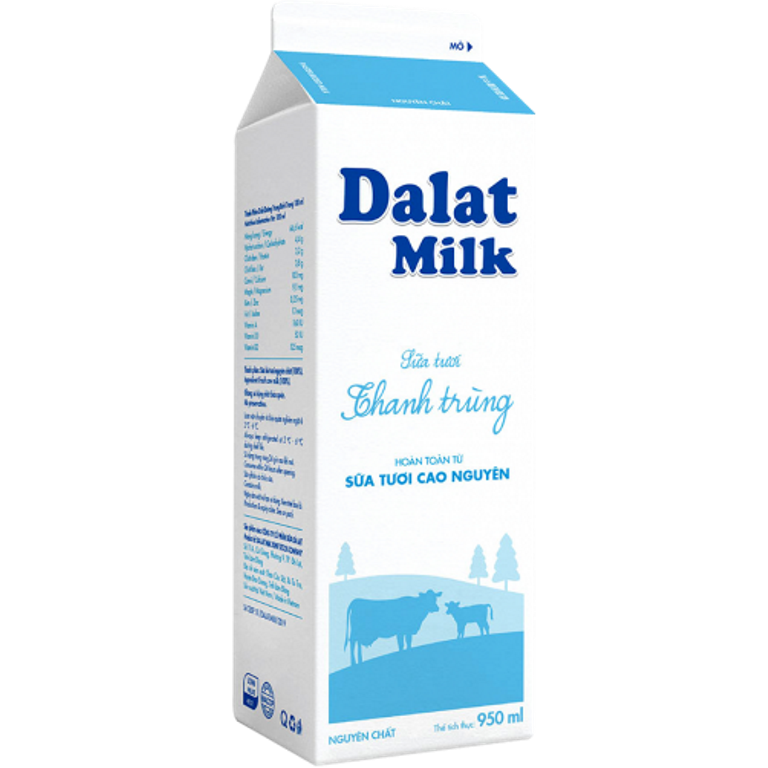 Sữa thanh trùng Dalat Milk không đường ảnh 2