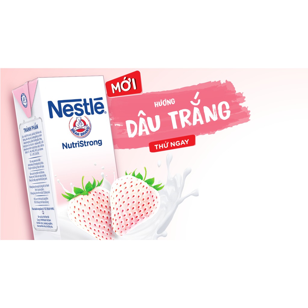 Sữa tiệt trùng Nestle Nutri Strong hương vị dâu tây ảnh 1