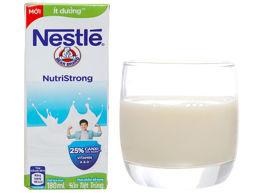 Sữa tiệt trùng Nestle ít đường ảnh 1